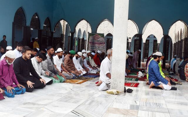 Eid al-Adha prayer at Baitul Mukarram mosque, Dhaka